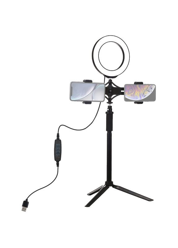 Кільцева USB LED лампа PKT3038 6.2"+ штатив Puluz (314750028)