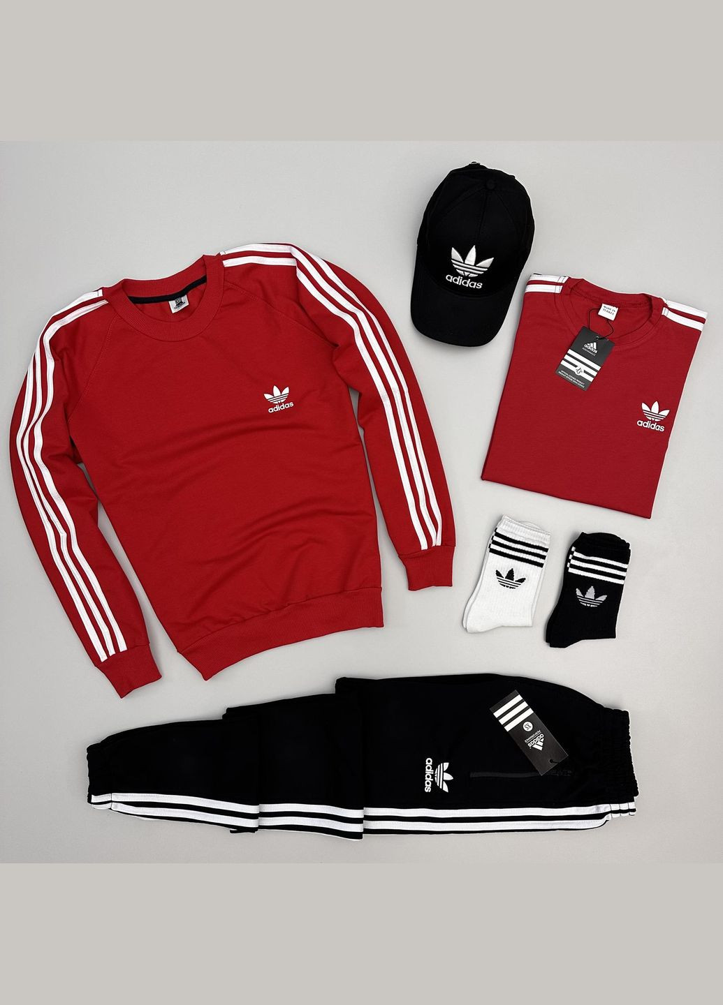 Свитшот-штаны-футболка-кепка-2пары носки (весна/лето/осень) No Brand (316244280)