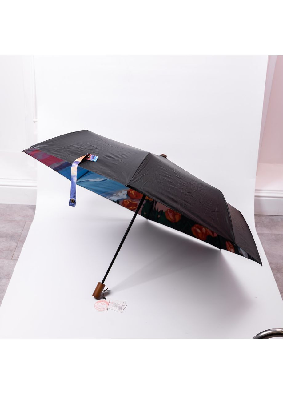 Комбинированный зонт механический элегантный с принтом прочный надежный из полиэстера диаметр 100 см hp-23-14ml Yiwu (369142835)