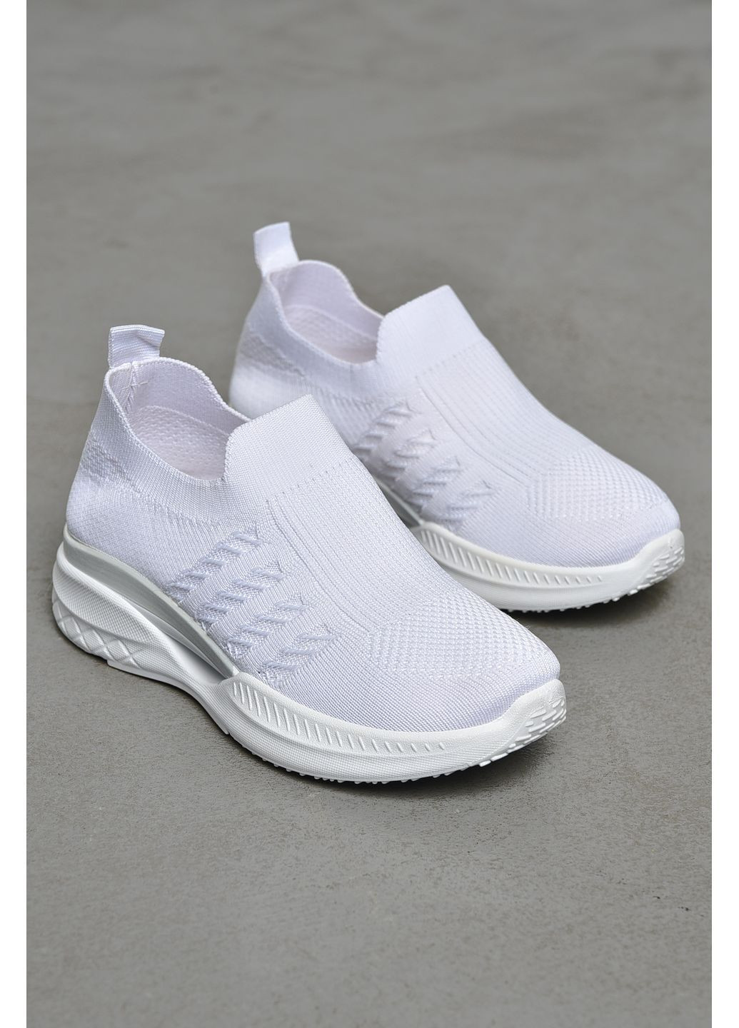 Білі осінні кросівки дитячі текстильні білого кольору Let's Shop