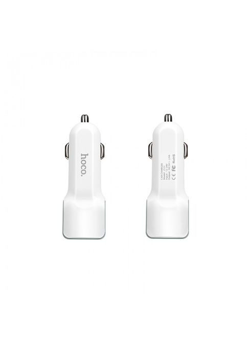 USB-зарядка від прикурювача в авто Z 23 на 2 USB Білий Hoco (337352024)