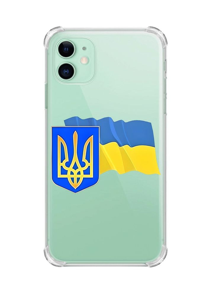 Чохол з потовщеними кутами на Apple iPhone 11 (6.1):: Тризуб і прапор України (принт 384) CASE CONTROL (360672674)