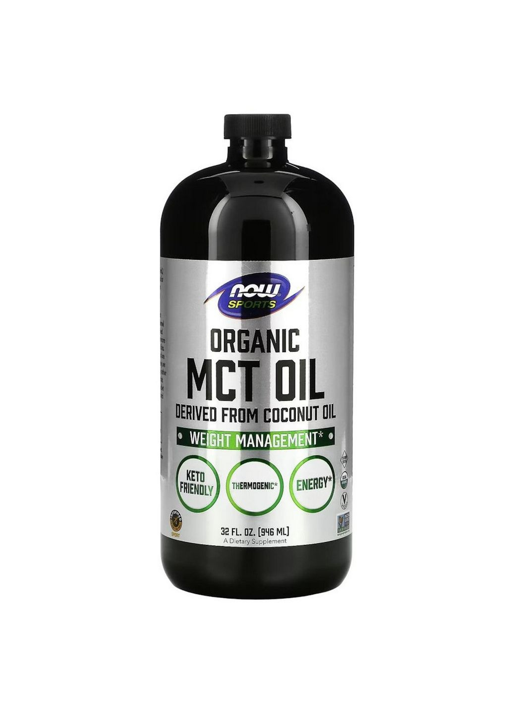 Предтренировочный комплекс Sports Organic MCT Oil, 946 мл Now (293421577)