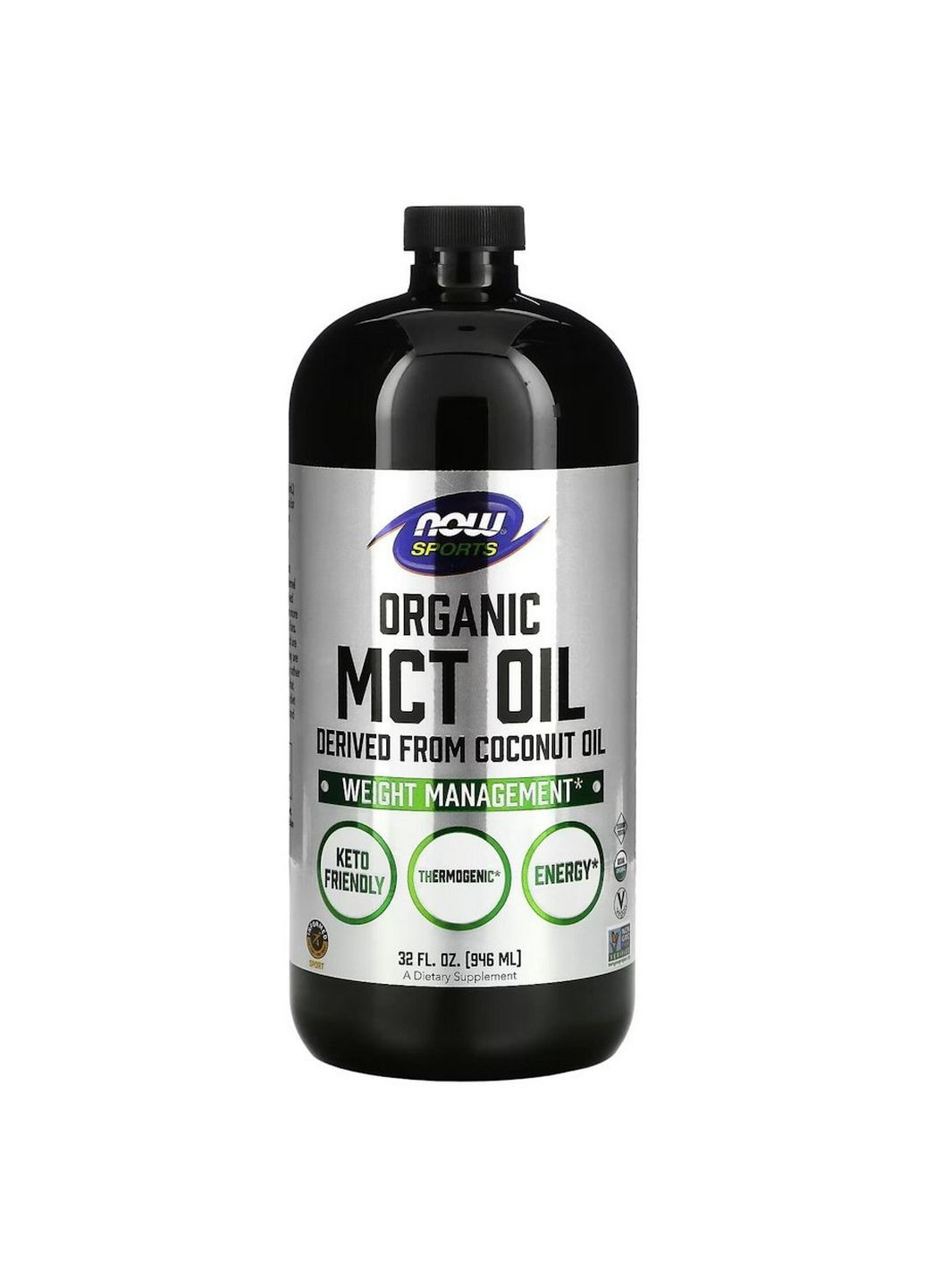 Предтренувальний комплекс Sports Organic MCT Oil, 946 мл Now (293421577)