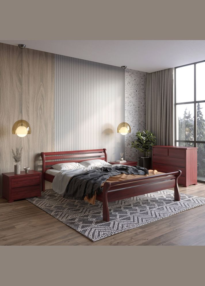 Двоспальне дерев'яне ліжко Верона 140х200 см (MBG-4467) Mebigrand (368281834)