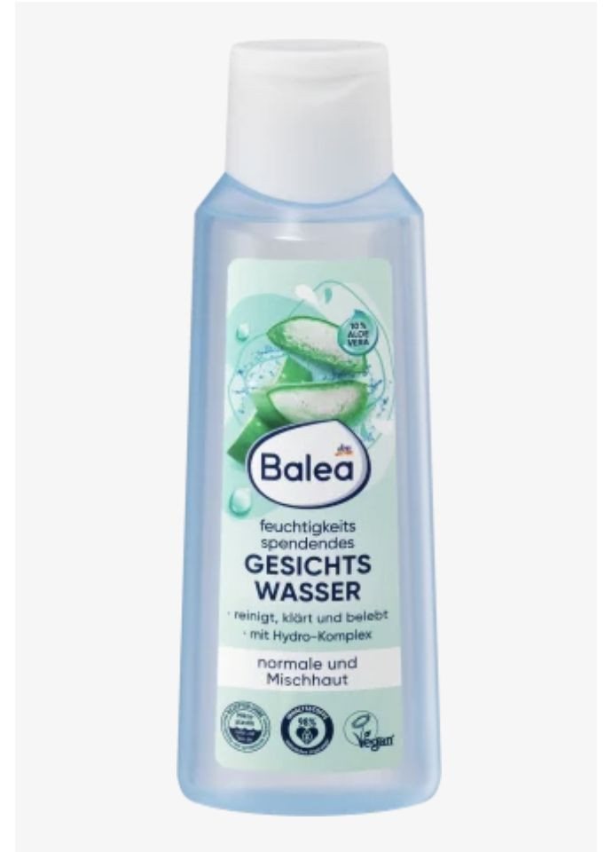 Увлажняющий Тоник для лица с 10% алоэ Gesichtswasser feuchtigkeitsspendend, 200 ml Balea (366569733)