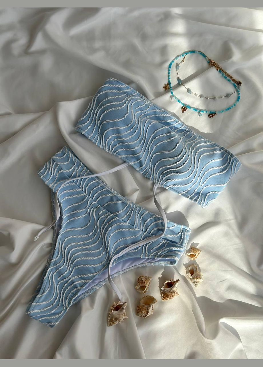 Блакитний жіночий роздільний купальник GT