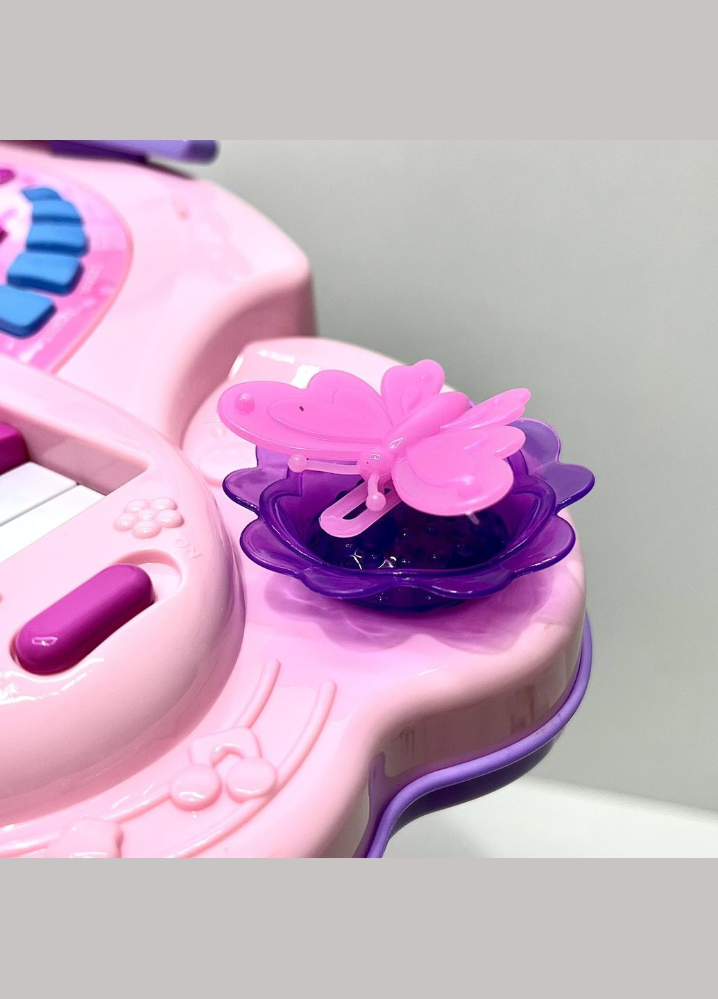 Піаніно синтезатор музичний зі стільчиком 25 клавіш з MP3 мікрофоном та регулятором гучності Рожевий (J92-01) No Brand (303137341)