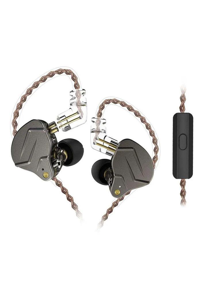 KZ ZSN PRO Gray (With Mic) - Гибридные In-Ear Monitor Наушники 1DD+1BA HiFi Knowledge Zenith (361376975)