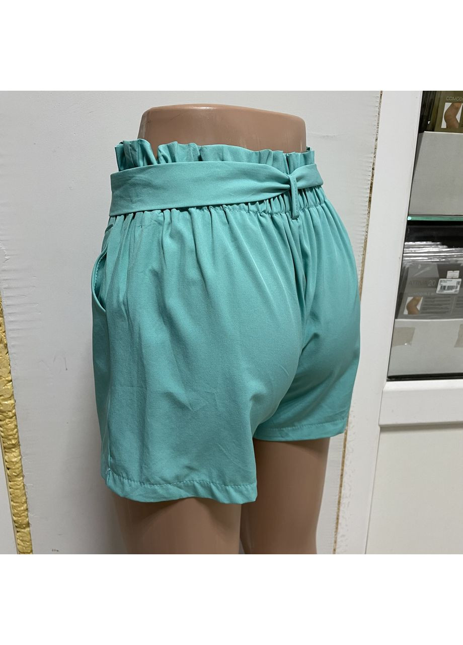 Шорти жіночі тонкі короткі легкі кишені пояс гумка S м'ята No Brand (363053933)