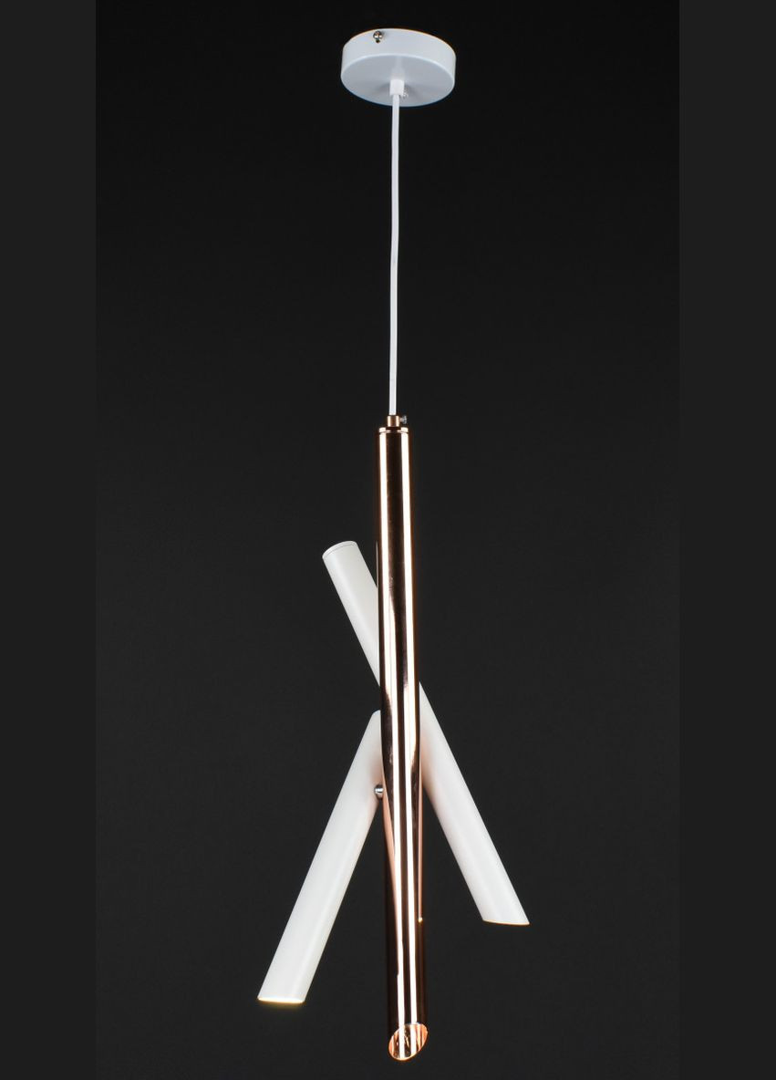 Люстра світлодіодна підвісна LED світильник для квартири на стелю лед 27504 Білий із золотом 55-250х10х10 см. Sunnysky (364752491)