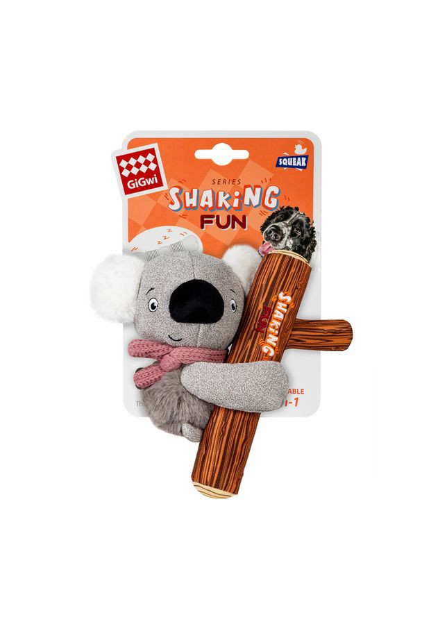 Игрушка для собак Коала с большой пищалкой Shaking Fun, текстиль, плюш, 22 см GiGwi (322002182)