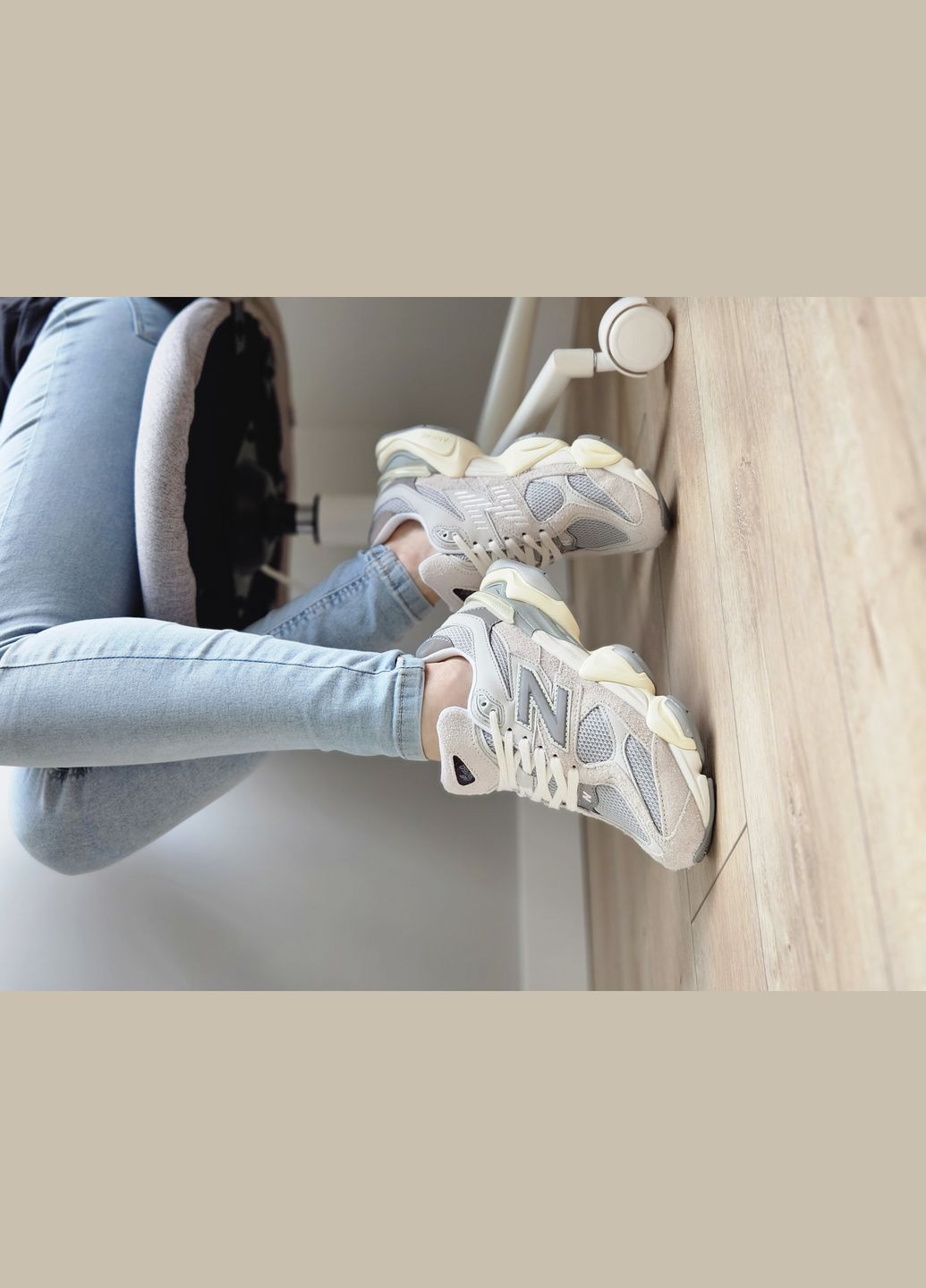 Кроссовки женские и мужские No Brand 9069 x Joe Freshgoods sea salt mindful grey | Нью Беланс 9060 серые демисезоны (316504436)