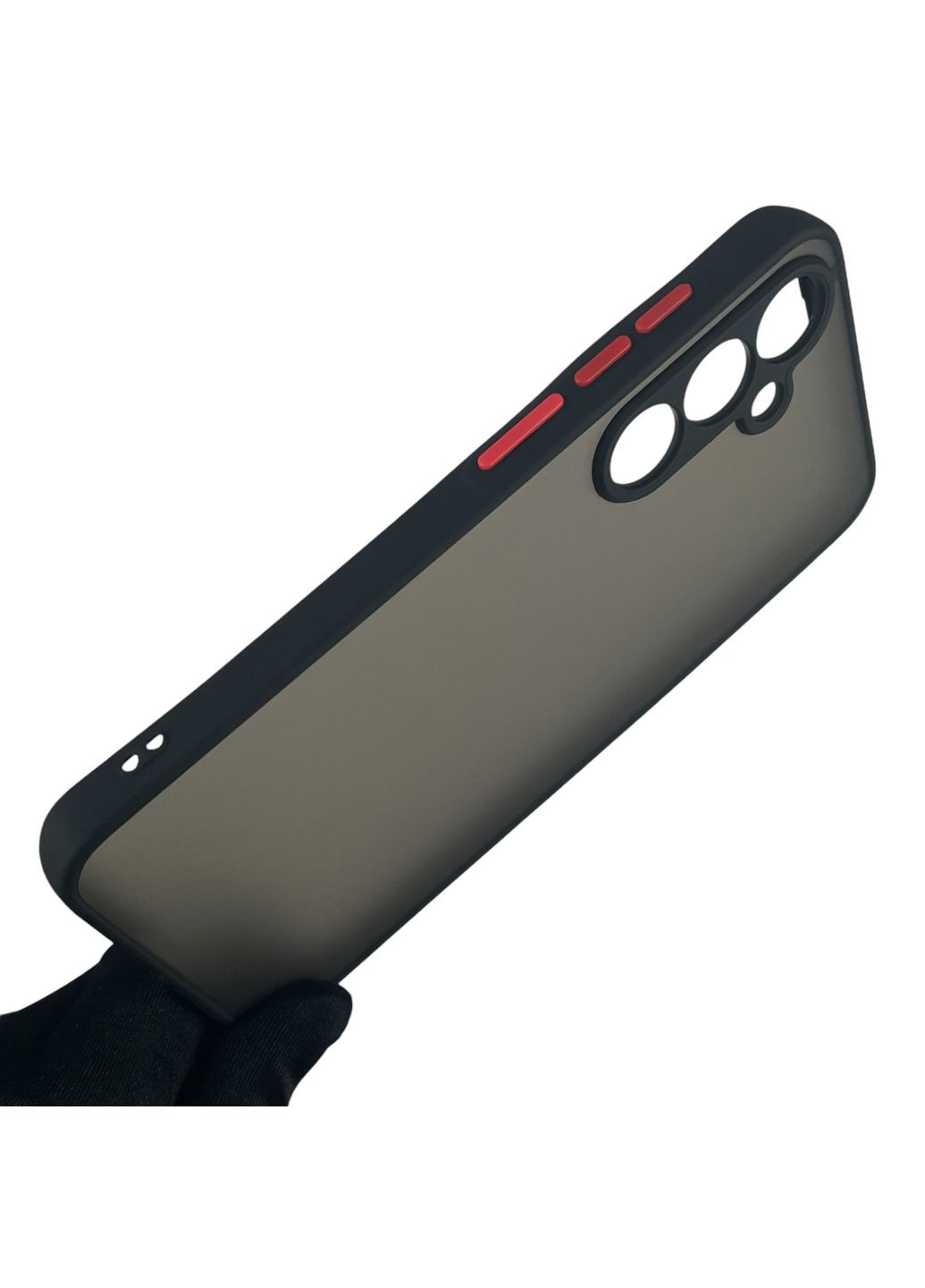 Чохол для Galaxy S23 FE (SM-S711) матовий з високими бортами з захистом камери на самсунг с23 фе чорний Samsung (366018950)