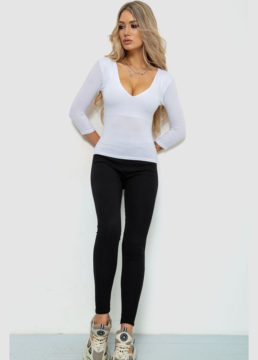 Белая демисезон футболка женская с удлиненным рукавом, цвет джинс, Ager