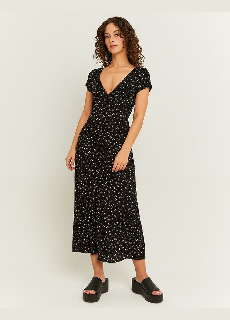 Черное платье Tally Weijl с цветочным принтом