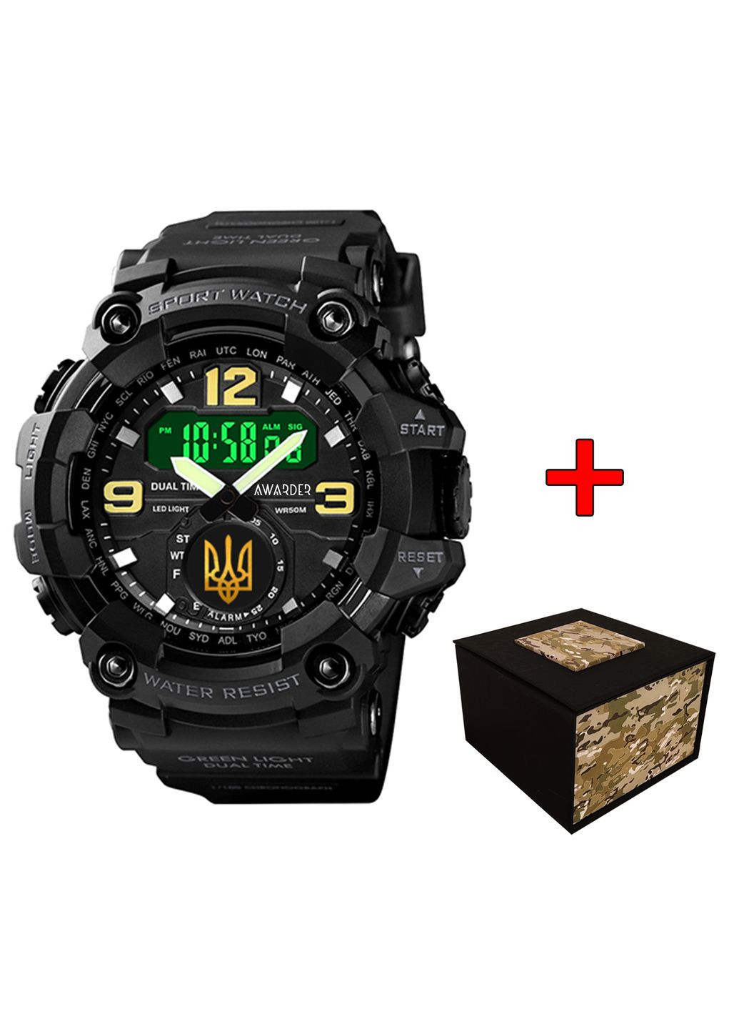 004 Трезубец золото Black Awarder (342102279)