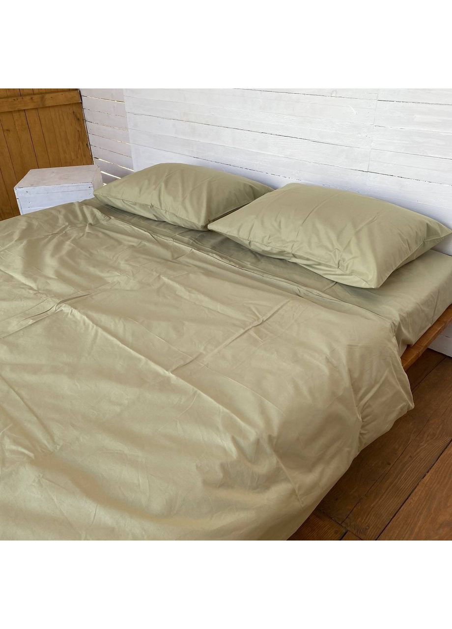 Постільна білизна Хакі ранфорс Полуторний розмір, наволочки 50/70 No Brand (364219810)