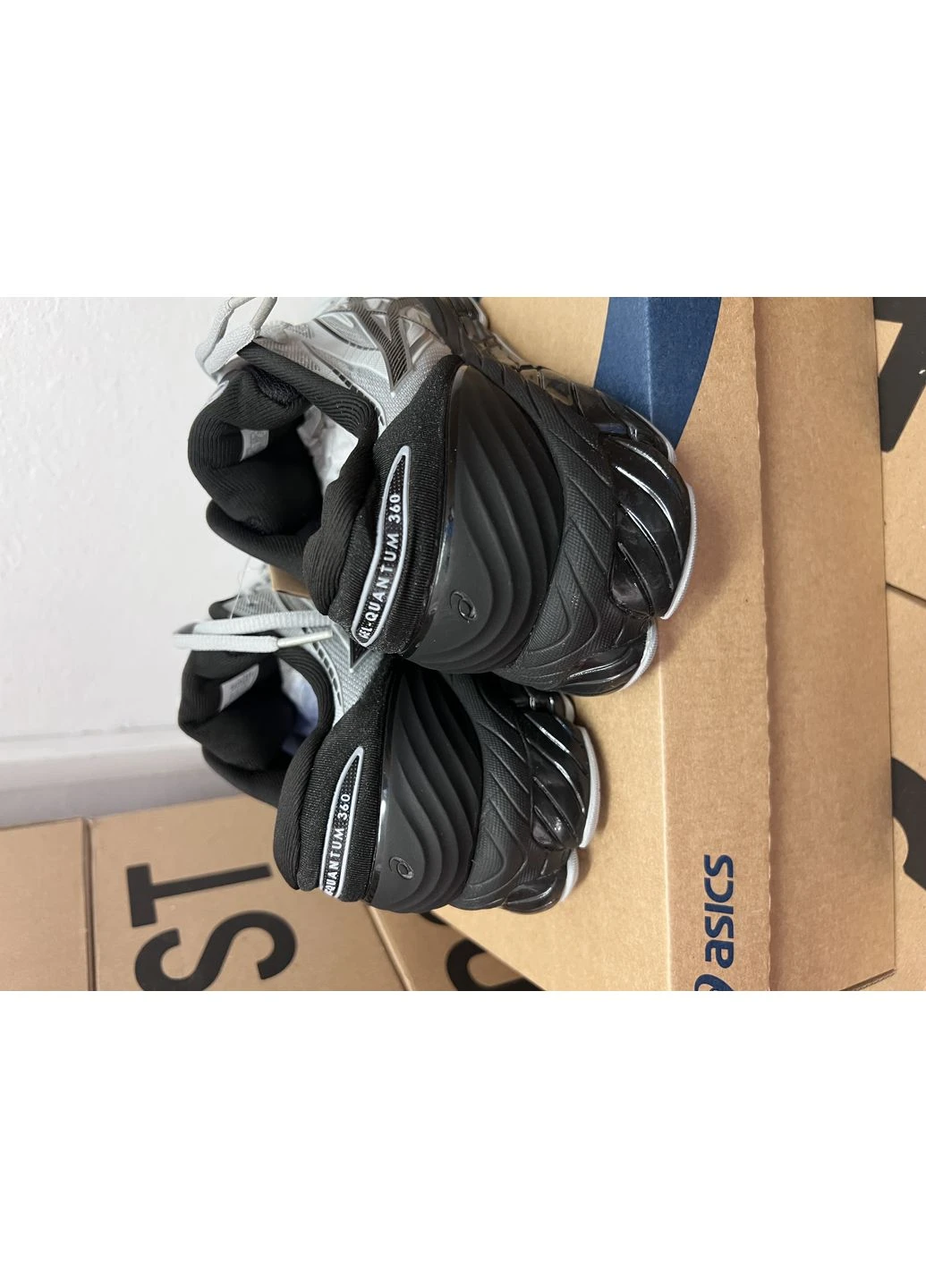 Черные демисезонные кроссовки мужские asics gel-quantum 360 grey black асикс гель черные No Brand