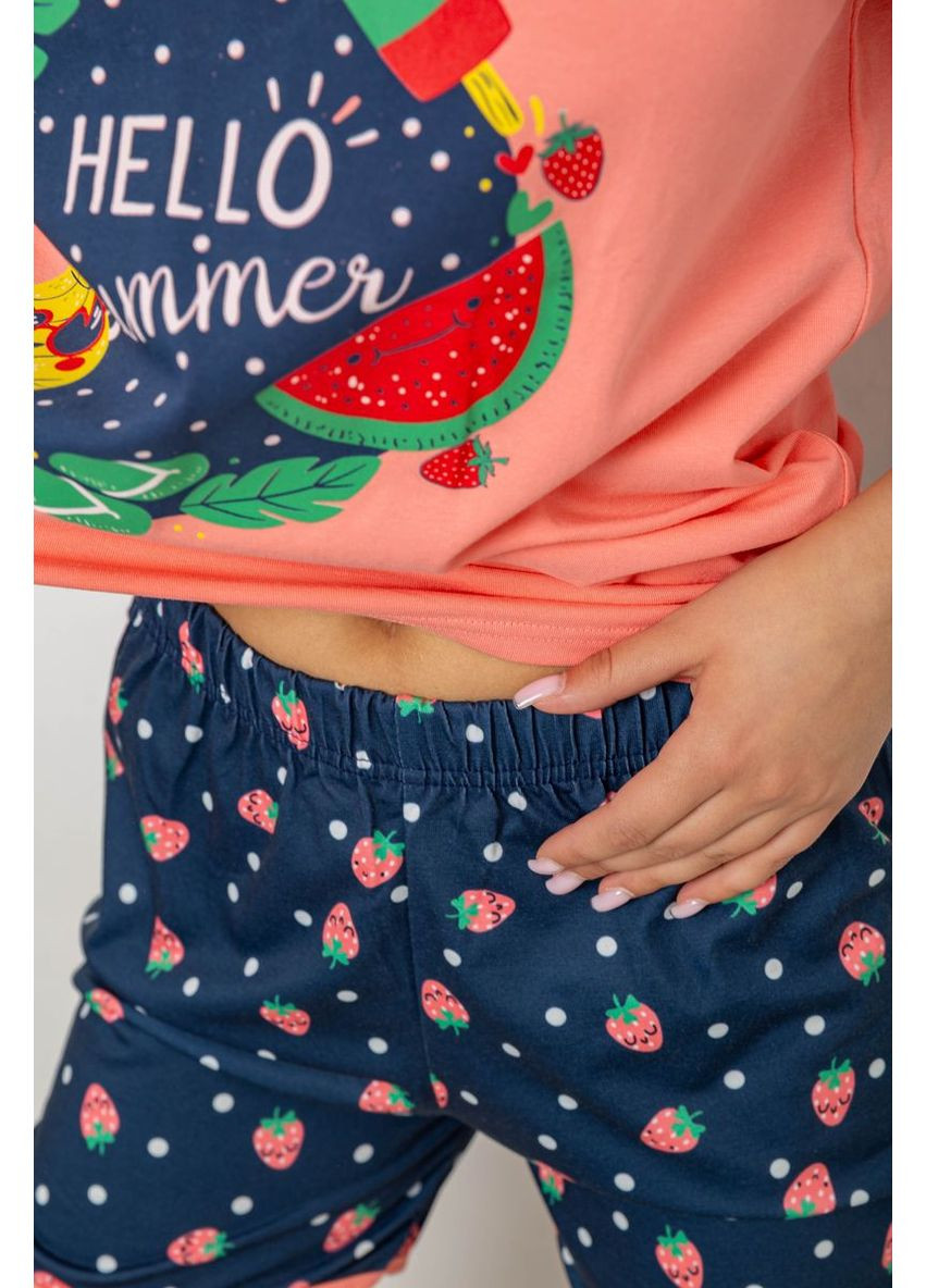 Персикова всесезон піжама жіноча з принтом,, 243r3044-1 Ager