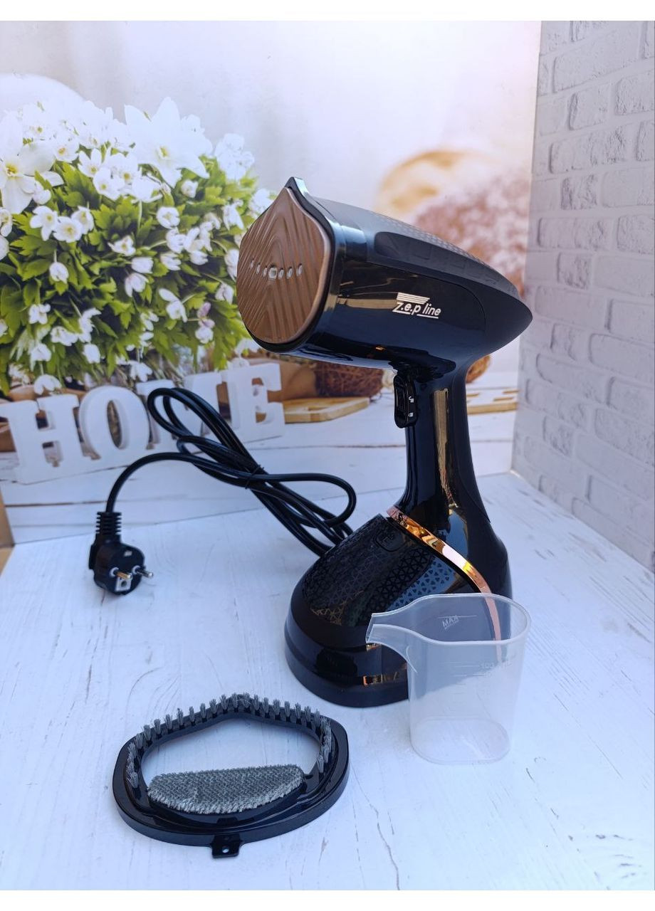 Відпарювач для одягу ручний ZP-206 з керамічним покриттям 3000 Вт Чорний Zepline (363319932)