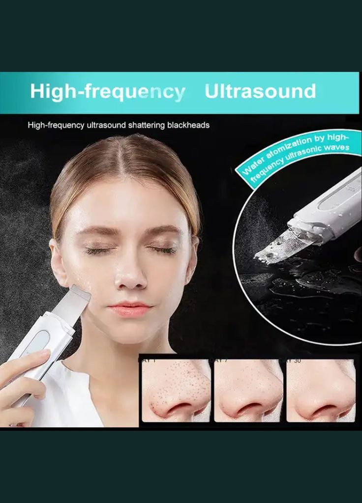 Скрабер портативный ультразвуковой для чистки лица с EMS и ионизацией Beauty Effect WAU-55 Beauty Face (302395787)