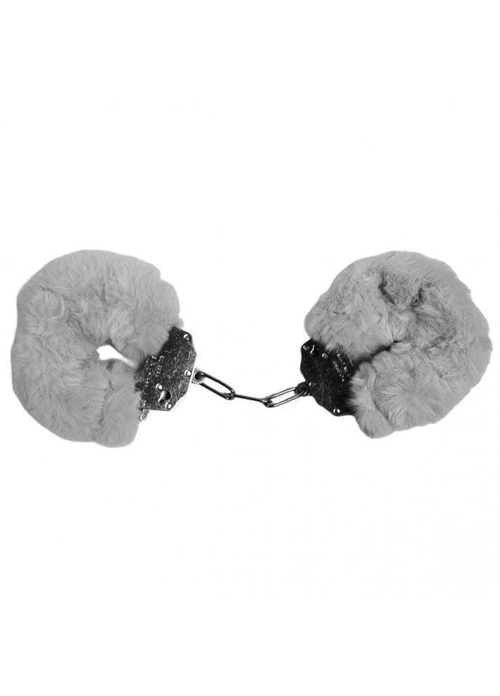 Наручники Plush handcuffs, металл с мехом, серые CherryLove DS Fetish (293293761)