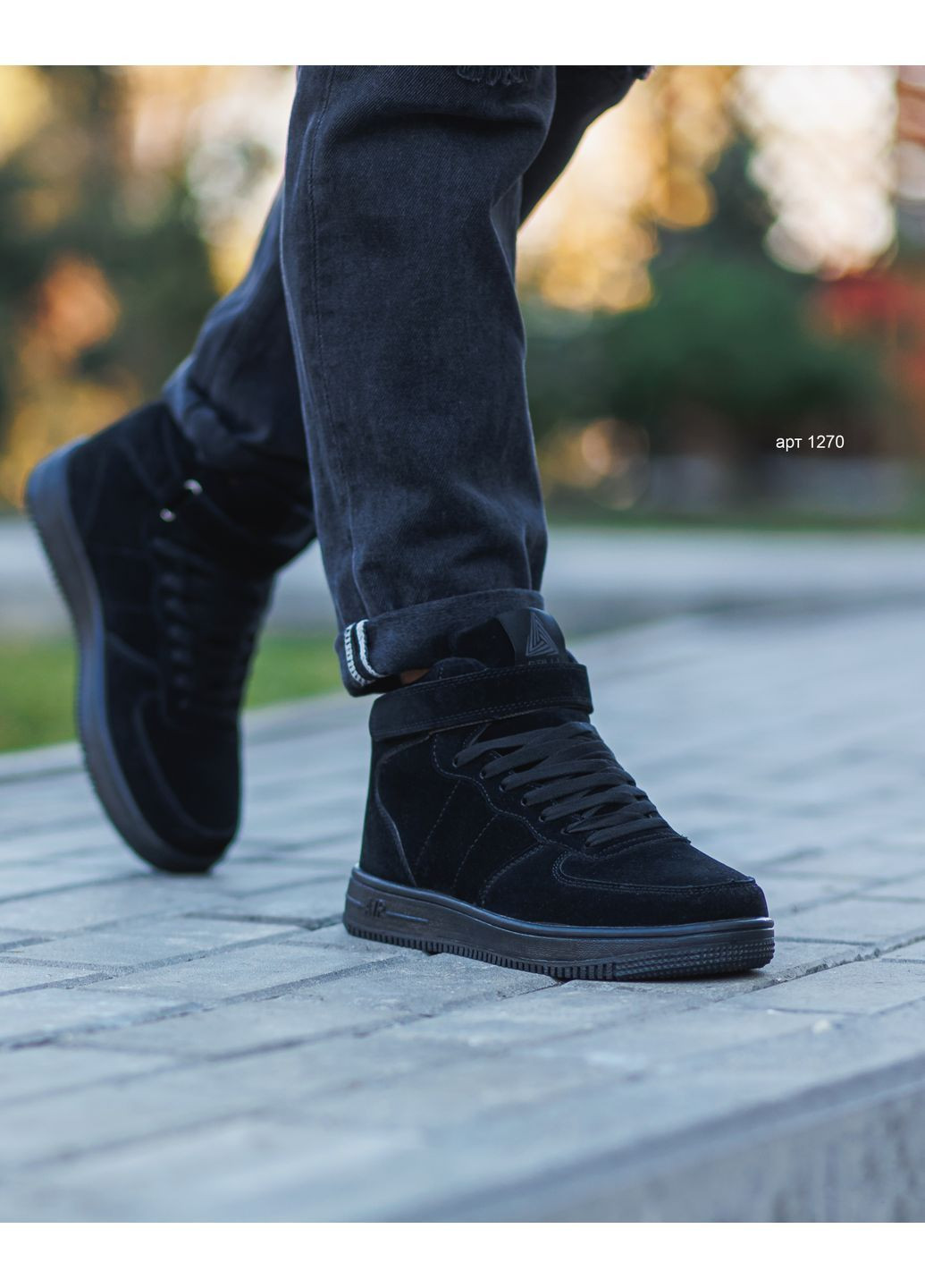 Черные зимние зимние кроссовки winter full black Stilli Force