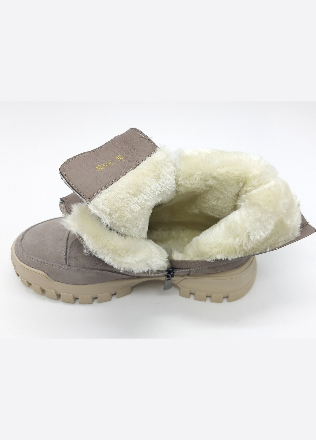 Жіночі черевики зимові сірі замшеві II-11-21 23 см (р) It is (259299483)