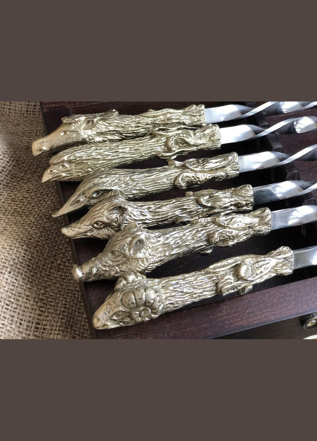 Набор шампуров с бронзовым рюмками Люкс 12 предметов 47330057 NB Art (346532131)