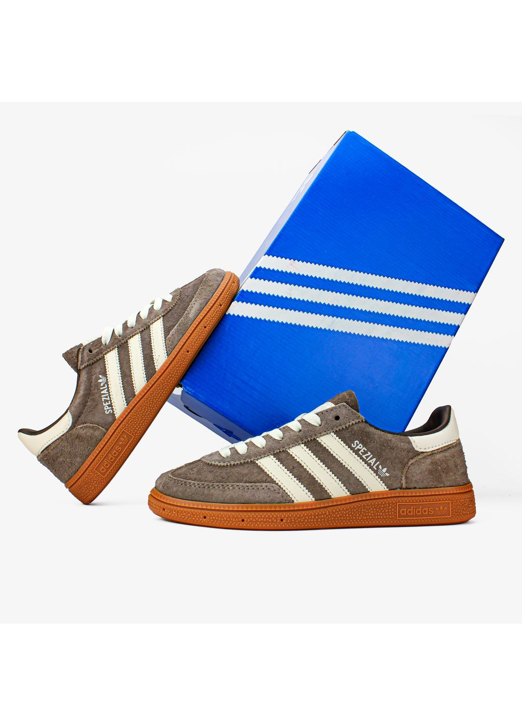 Бежеві Осінні кросівки чоловічі і жіночі adidas spezial beige white | адідас спеціал бежеві No Brand