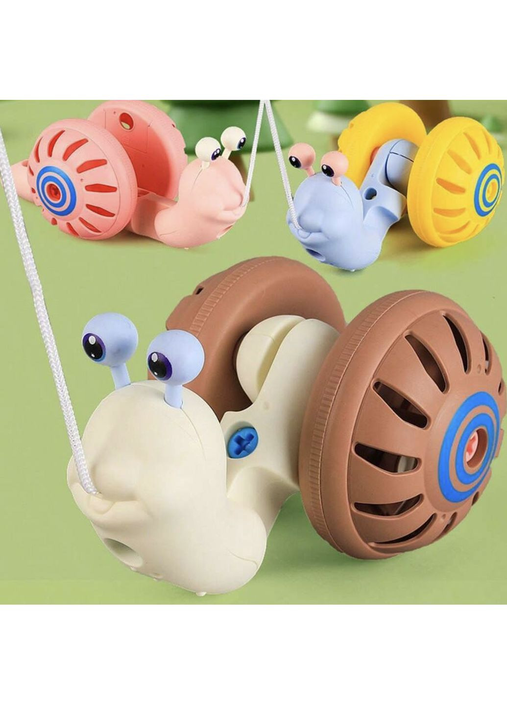 Игрушка-каталка на веревочке Улитка Beige/Brown Fun Game (365721699)