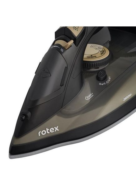 Гладильный утюг RIC40-C Ultra Glide Керамическое покрытие 2600Вт Резервуар для воды 380мл Черный Rotex (351361310)