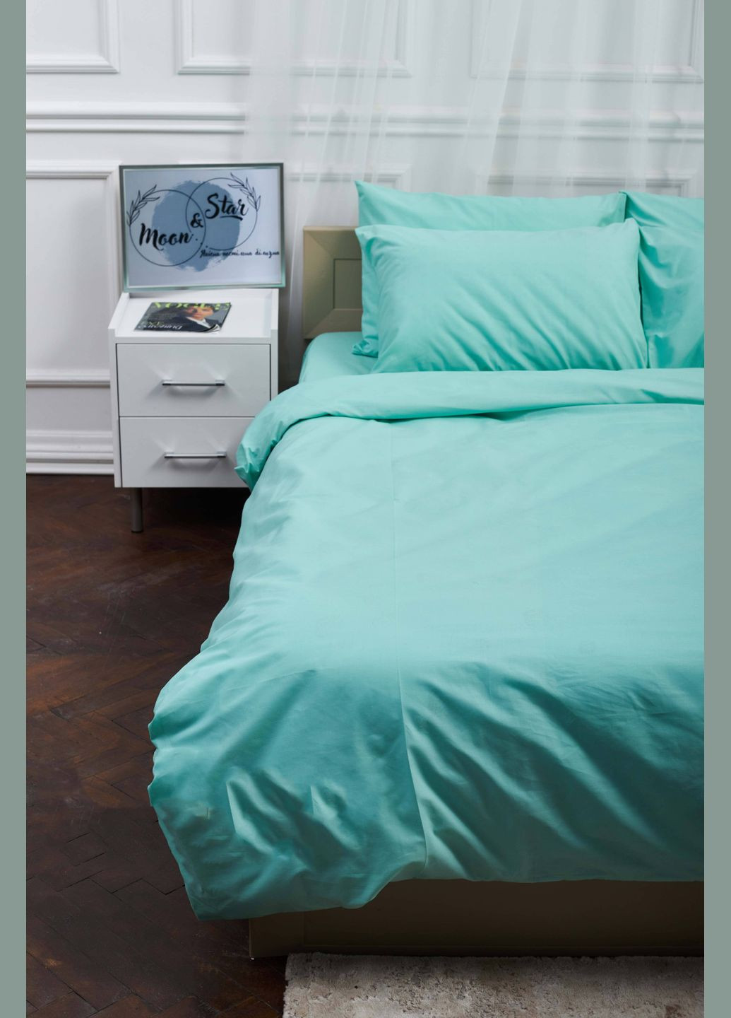 Комплект постельного белья семейный 143х210х2 наволочки 2х50х70 Бязь Gold Люкс (MS-820001208) Moon&Star Mind (285717503)