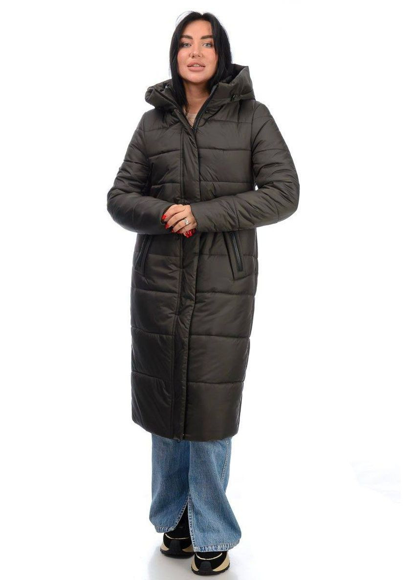 Оливкова (хакі) зимня зимова жіноча куртка молодіжна SK