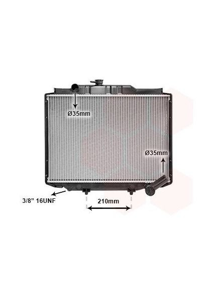 Радиатор охлаждения Hyundai H-1; MITSUBISHI L300 (выр-во ) Van Wezel (366131441)