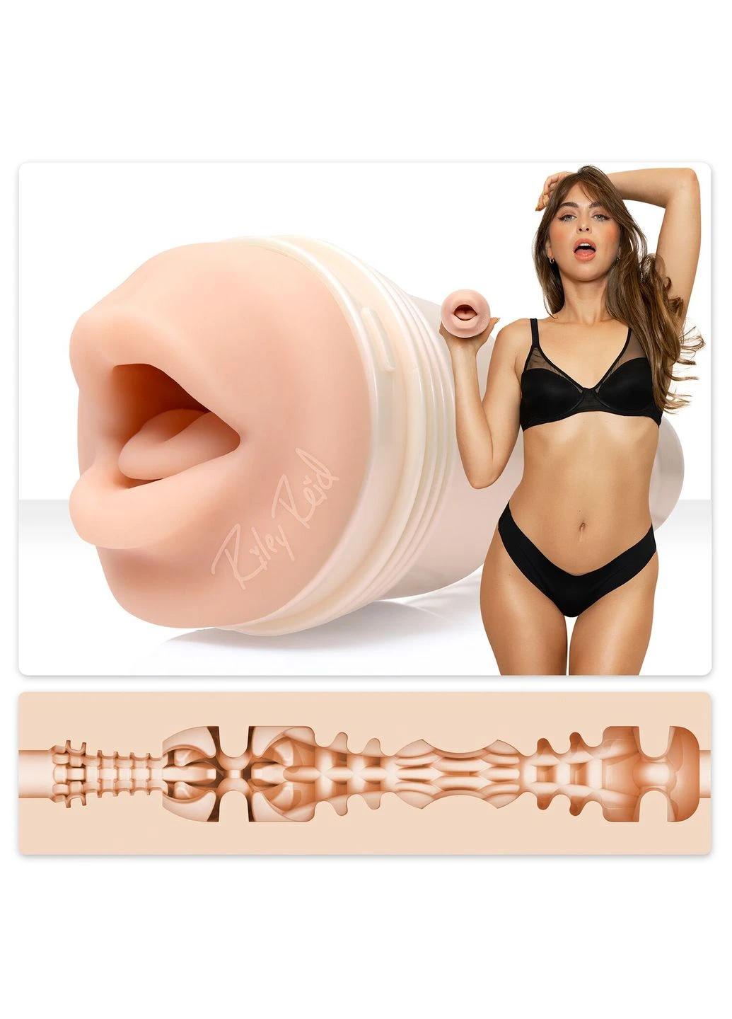 Мастурбатор Girls: Riley Reid - Insomnia, зі зліпка ротика, дуже ніжний Fleshlight (371343392)