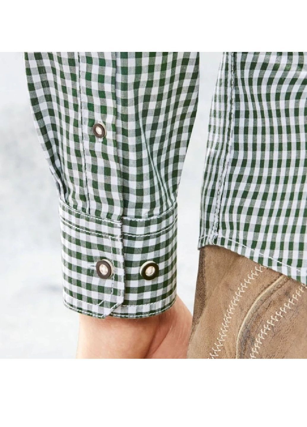 Зеленая рубашка в клетку Livergy