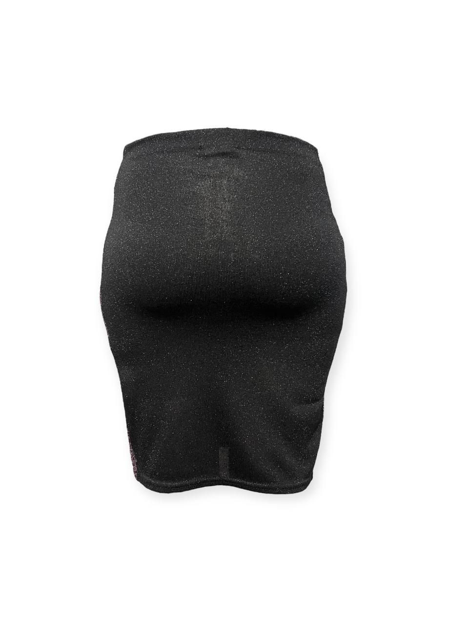 Черная повседневная однотонная юбка черный PrettyLittleThing