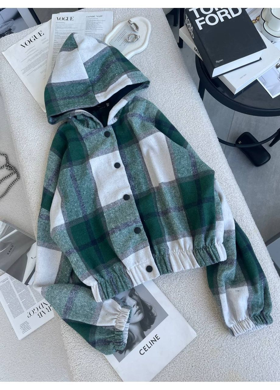 Жіночий кашеміровий бомбер у клітинку (363839483)