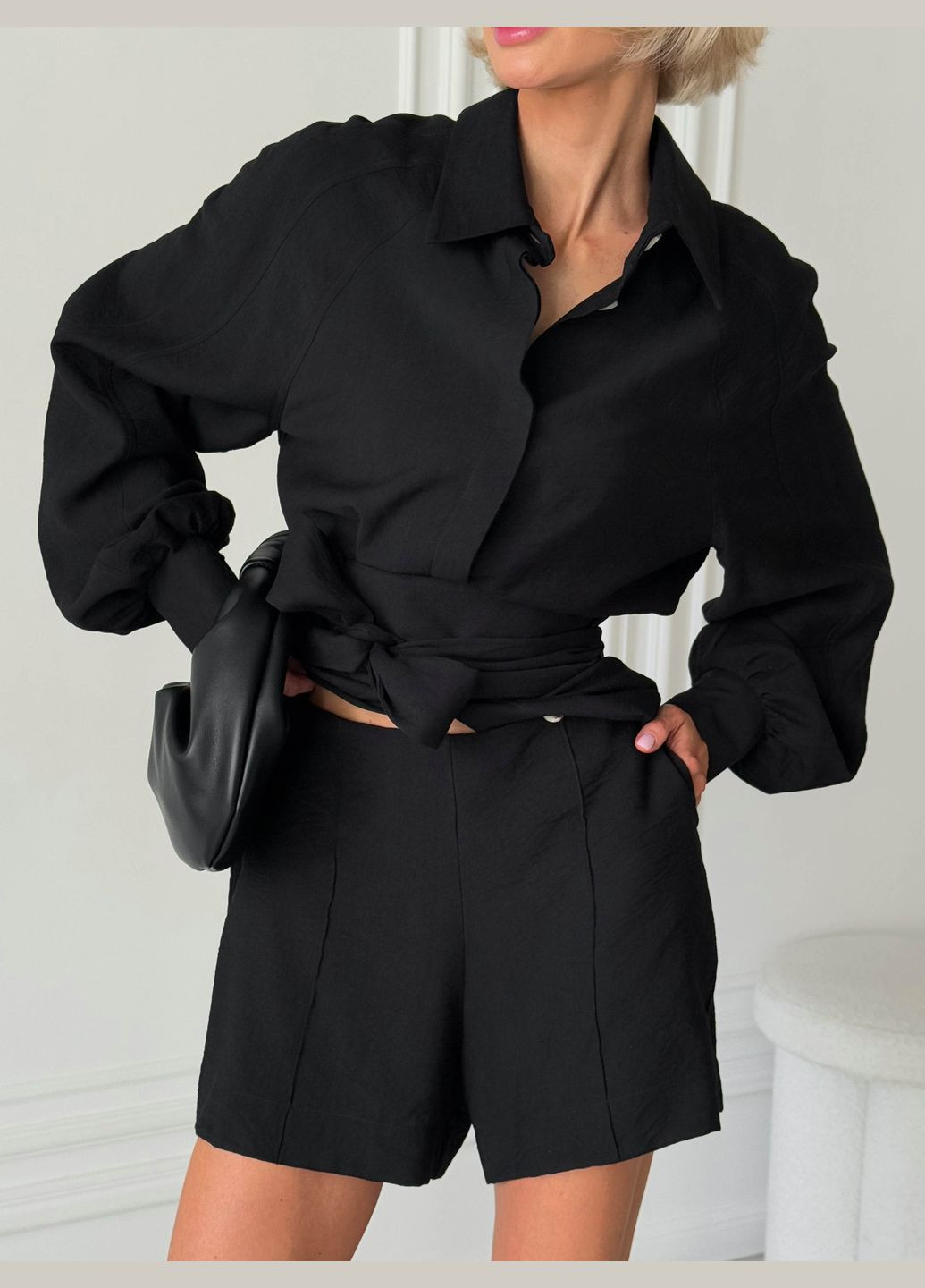 Лляний костюм з шортами на літо Jadone Fashion (331870008)