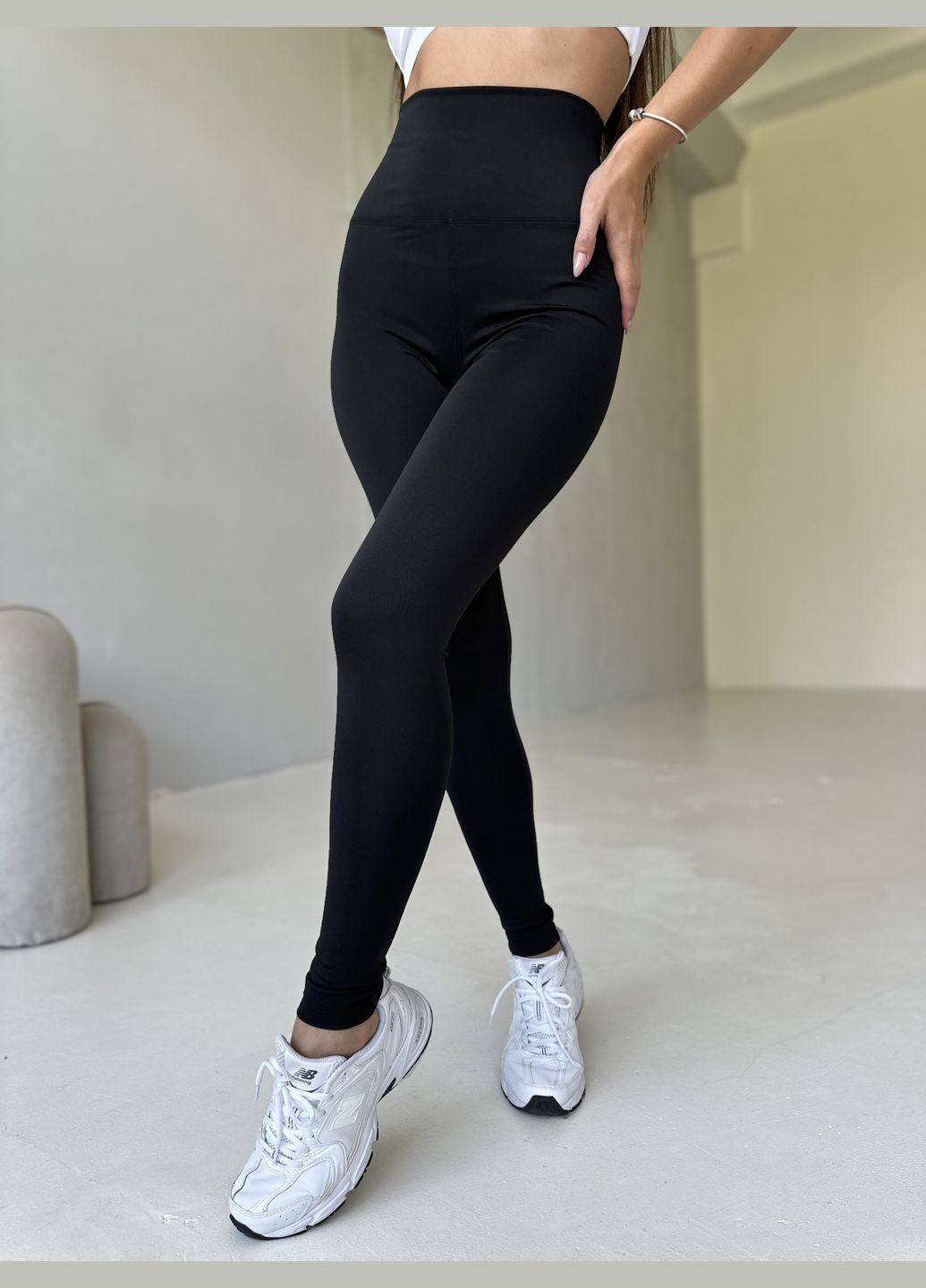 Черные демисезонные лосины Soda