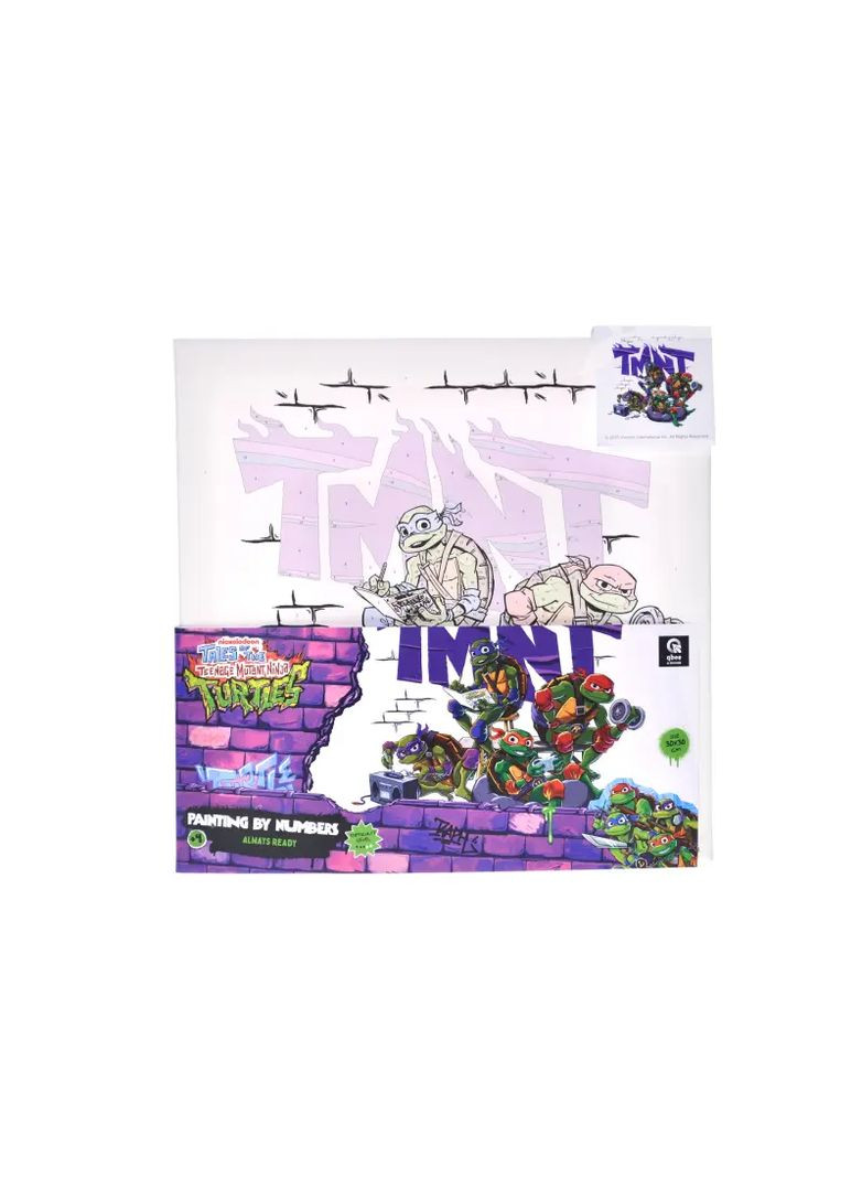 Картина за номерами Черепашки Ніндзя 30х30 см полотно акрил QB913-018 qbee Нас1264 (370652738)