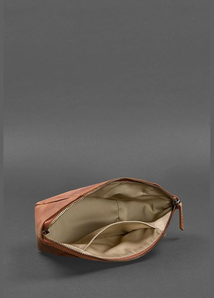 Жіноча шкіряна косметичка 2.0 світло-коричнева Crazy Horse (A-027195) BlankNote (329743002)