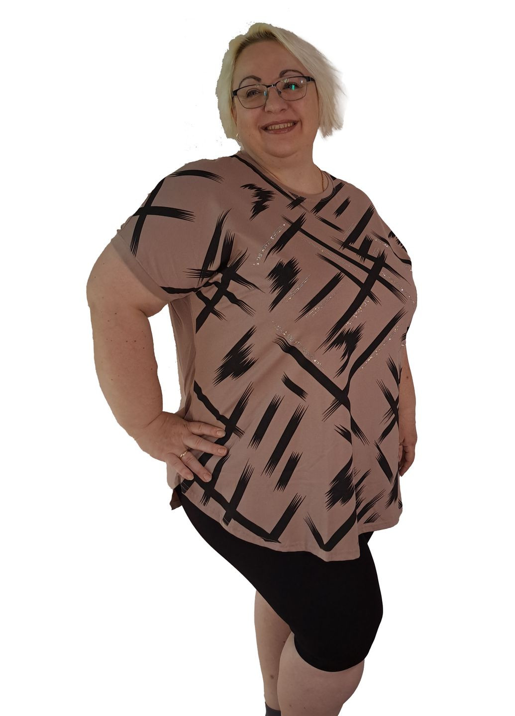 Футболка жіноча "СМУЖКИ" кавова размер No Brand - (358525121)