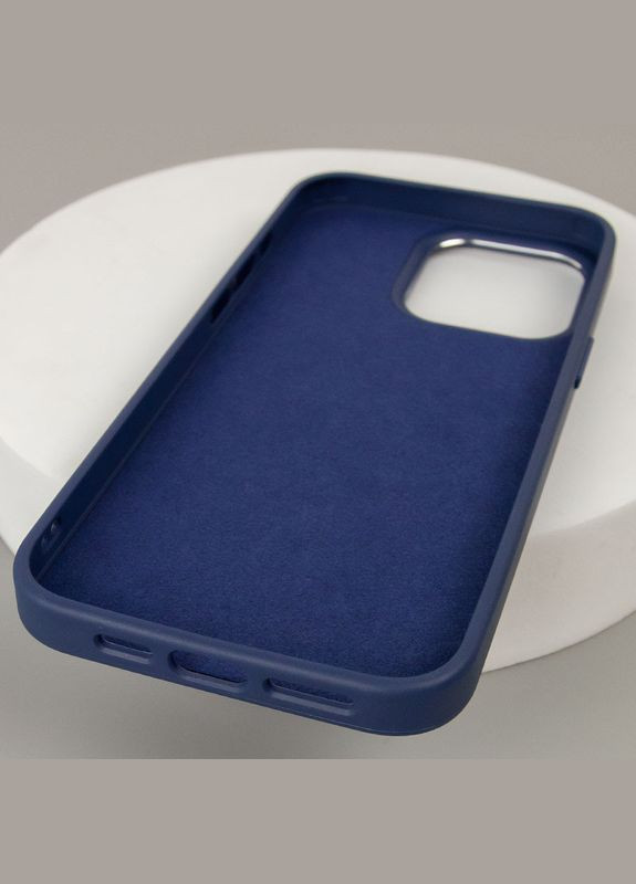 Шкіряний чохол Bonbon Leather Metal Style with MagSafe для Apple (6.7") Синій| Navy blue Epik iPhone 15 Pro Max (300095994)