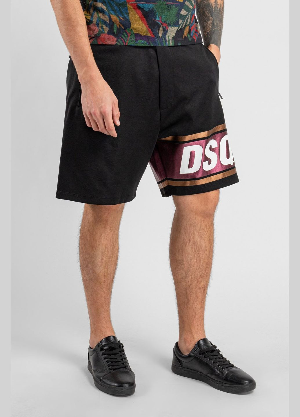 Черные спортивные шорты с логотипом Dsquared2 (339100765)