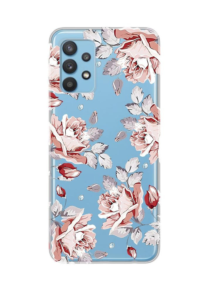 Прозорий чохол на Samsung Galaxy A32:: Фон Троянди (принт 273) Creative (360698628)