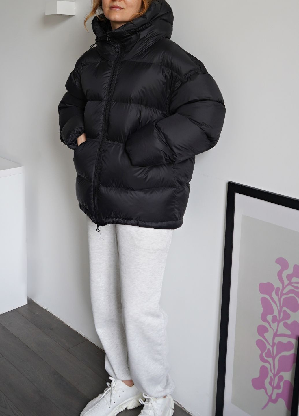 Черный Пуховик One
