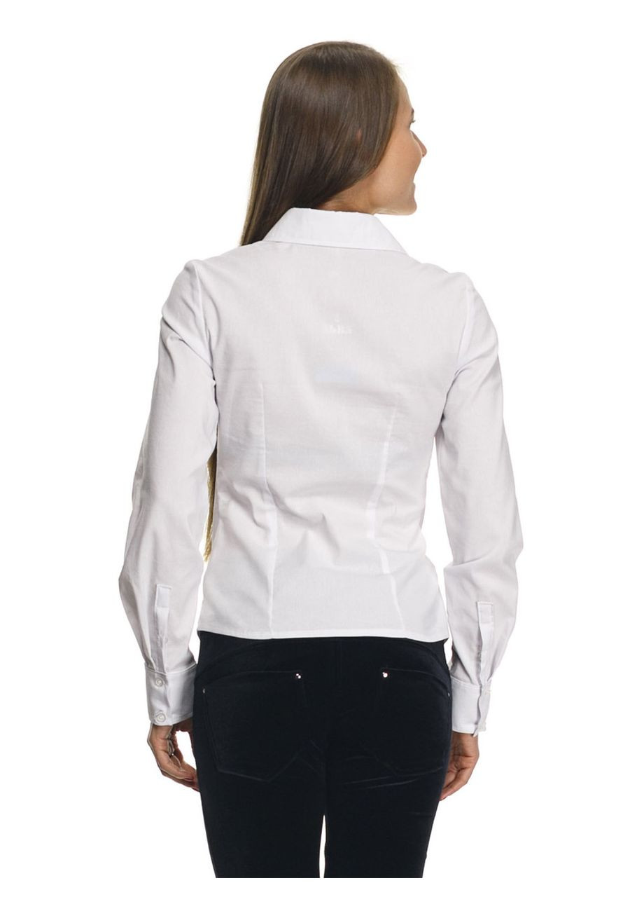 Белая женская рубашка с карманами P73 2 Льва (342414986)